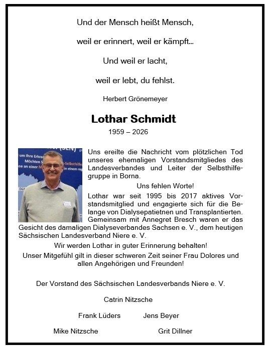 Nachruf Lothar